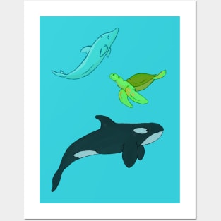 Sea Animals Posters and Art